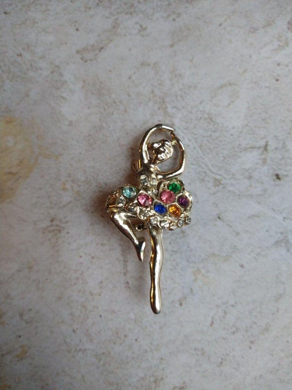 Vintage Silver Tone Ballerina Ballet Dancer Brooch Pin Estate Jewelry